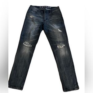 Hannah Distressed Skinny Jeans, Size 6